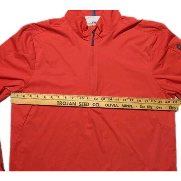 RLX Ralph Lauren Mens Large Red Orange 1/4 Zip Golf Pullover Performance Top - Picture 13 of 15